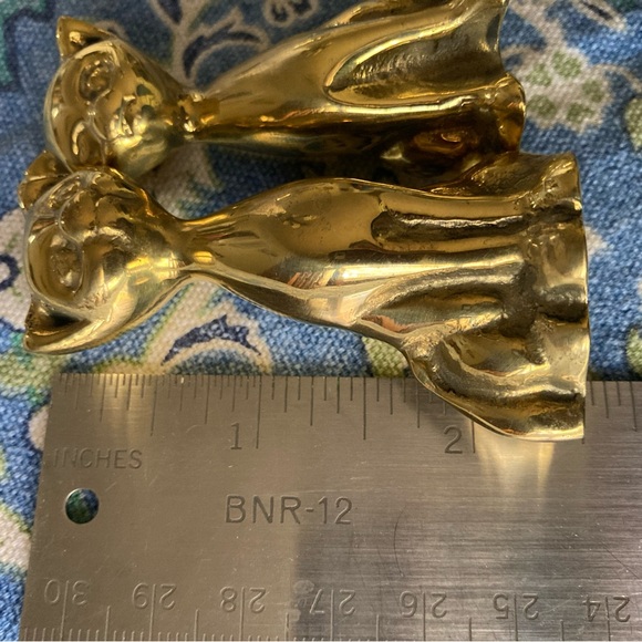 A pair of Cute Solid Brass cats, heavy weight. - Picture 3 of 7